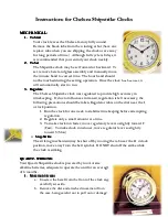 Preview for 1 page of Chelsea Clock Shipstrike Instructions