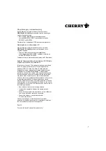 Preview for 5 page of Cherry GENTIX JM-0300 User Manual