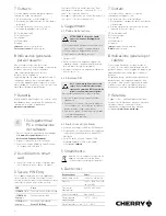 Preview for 4 page of Cherry KC 1000 SC Operating Manual