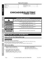 Preview for 2 page of Chicago Electric 62356 Owner'S Manual & Safety Instructions