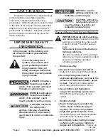 Preview for 2 page of Chicago Electric 66615 Set Up And Operating Instructions Manual