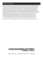 Preview for 16 page of Chicago Electric 68993 Owner'S Manual & Safety Instructions