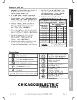 Preview for 11 page of Chicago Electric 69454 Owner'S Manual & Safety Instructions