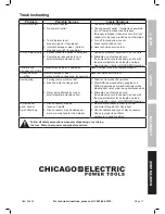 Preview for 17 page of Chicago Electric 69454 Owner'S Manual & Safety Instructions