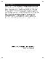 Preview for 20 page of Chicago Electric 69454 Owner'S Manual & Safety Instructions