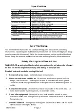 Preview for 2 page of Chicago Electric 93690 Assembly And Operating Instructions Manual