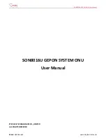 Chima SON8016U GEPON SYSTEM ONU User Manual preview