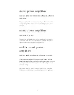 Preview for 3 page of Chord SPM 12000 User Manual