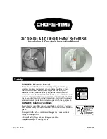 Chore-Time Hyflo 50454 Installation & Operator'S Instruction Manual preview