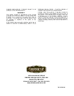 Preview for 4 page of Christie C2536D Installation And Operating Instructions