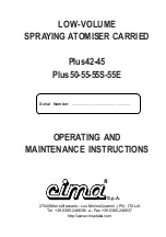 Preview for 3 page of Cima Plus 42 Operation And Maintenance Instructions