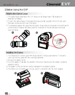 Preview for 8 page of Cineroid EVF 4Be User Manual