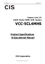 CIS VCC-5CL4MHS Product Specification & Operational Manual preview