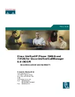 Preview for 1 page of Cisco 7905G - IP Phone VoIP Phone Manual