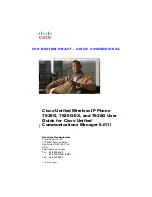 Cisco 7920 Series User Manual preview