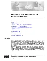 Preview for 1 page of Cisco VWIC-2MFT-E1-DIR Installation Instructions Manual