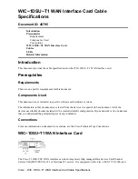 Preview for 2 page of Cisco WAN Interface Card Cable WIC-1DSU-T1 Specifications