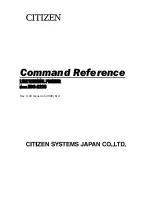 Preview for 1 page of Citizen BD2-2220 Command Reference Manual