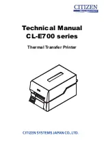 Preview for 1 page of Citizen CL-E700 Series Technical Manual