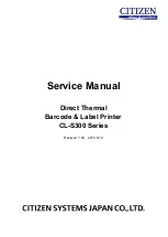 Preview for 1 page of Citizen CL-S300 Service Manual