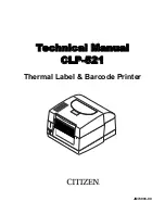 Citizen CLP-512 Technical Manual preview