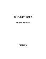 Preview for 1 page of Citizen CLP 6001  CLP-6001 CLP-6001 User Manual