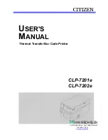 Preview for 1 page of Citizen CLP 7202e User Manual