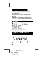 Preview for 2 page of Citizen CT-300J Instruction Manual