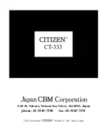 Preview for 2 page of Citizen CT-333 Operation Instructions Manual