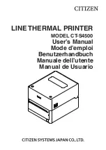 Citizen CT-S4500 User Manual preview