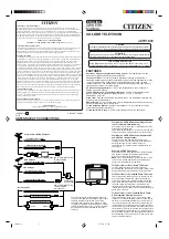 Preview for 1 page of Citizen JCTV1972 Owner'S Manual