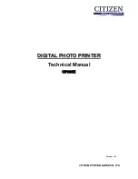 Preview for 1 page of Citizen OP900II Technical Manual