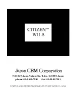 Preview for 2 page of Citizen W11-S Operating Instructions Manual