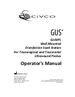 Preview for 1 page of Civco GUS G10VPL Operator'S Manual