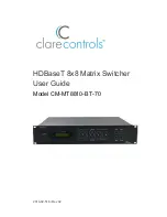 Clare Controls CM-MT8810-BT-70 User Manual preview