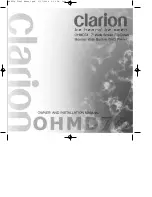 Clarion OHMD74 Owners And Installation Manual preview