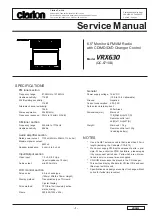 Clarion pro audio vrx 630 Service Manual preview