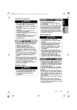 Preview for 73 page of Clarion VRX785BT Owner'S Manual & Installation Manual