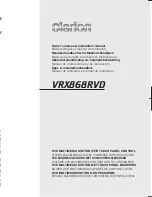 Clarion VRX868RVD Owner'S Manual & Installation Manual preview