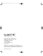 Preview for 80 page of Clarity W425 Owner'S Manual