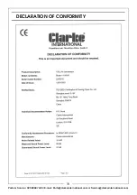 Preview for 18 page of Clarke 2245316 Operation & Maintenance Instructions Manual