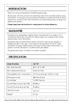 Preview for 2 page of Clarke 3120187 Operating & Maintenance Instructions