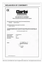 Preview for 13 page of Clarke 3120193 Operating & Maintenance Instructions