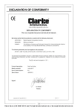 Preview for 23 page of Clarke 3402042 Operation & Maintenance Instructions Manual