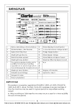 Preview for 18 page of Clarke 6012161 Operation & Maintenance Instructions Manual