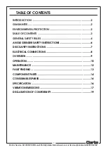 Preview for 3 page of Clarke 6470144 Operating & Maintenance Instructions