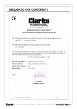 Preview for 10 page of Clarke 7623050 Operation & Maintenance Instructions Manual