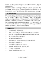 Preview for 2 page of Clarke CDM 25 Operating Instructions Manual