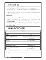 Preview for 2 page of Clarke CHELSEA 6909895 User Manual