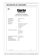 Preview for 24 page of Clarke FG3005 Operation & Maintenance Instructions Manual